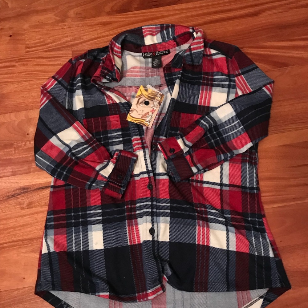 Polly and Esther quarter sleeved flannel